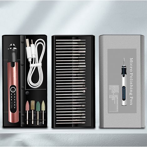 Ensemble d'outils rotatifs sans fil, stylo de gravure pour le travail du bois, nail art, bricolage, bijoux, métal, verre, mini perceuse sans fil (1/5)