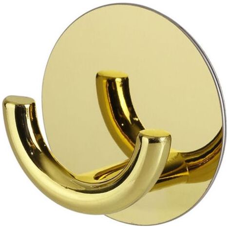 Pair Lntyq Bain Hanger, Crochet Mural Minimaliste Nordique CréAtif Cintre AdhéSif En Acier Inoxydable Alliage De Zinc Pour Porte De Salle De Bains Et Cuisine Gold (Doré) (1/5)