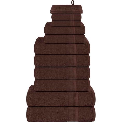 12-tlg. Handtuch-Set FROGN Braun 360 g/m² (1/5)