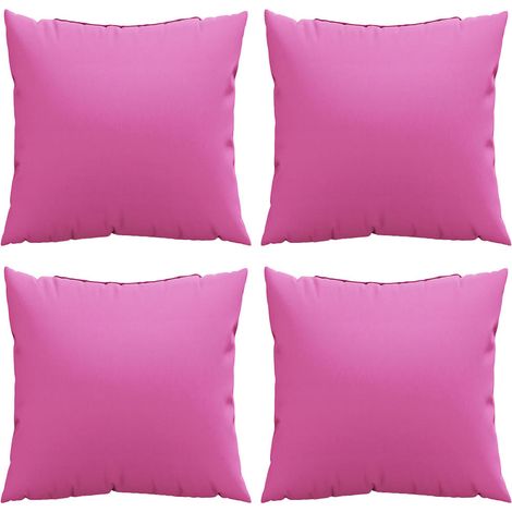 Scatter Pillows Plain 4 pcs Pink 50 x 50 cm Polyester Farbic vidaXL