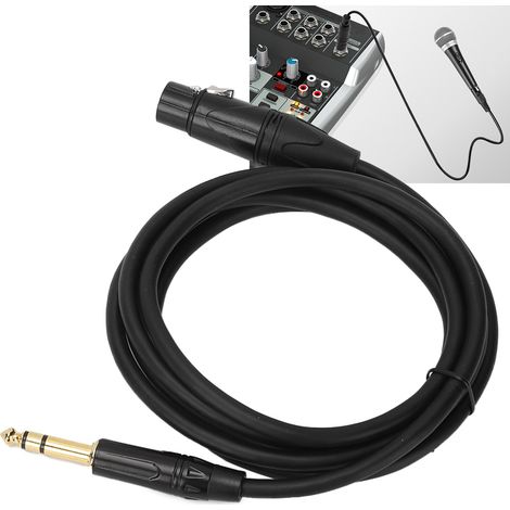 Câble Microphone XLR Femelle vers Jack 6.35mm pour Signal Équilibré - JD6001 1m / 3.3ft