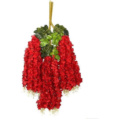 12 Guirlandes murales longues en glycine artificielle, décor floral de fond pour mur, fausse glycine en cascade, décoration maison et événement. (1/4)