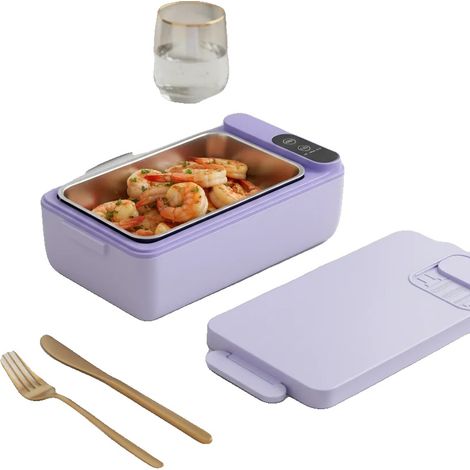 Boîte à lunch chauffante, capacité 1L, batterie rechargeable USB, puissance de chauffage 40W, temps de chauffage réglable 10-50 min, dimensions 2312,59,5 cm (1/5)