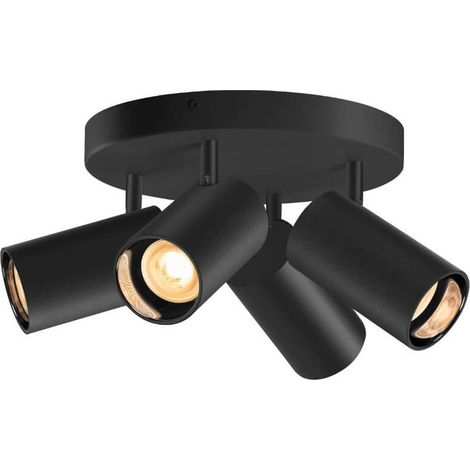 Spot en saillie 4 lumières Asto Tube noir - 4x GU10 - 1006429