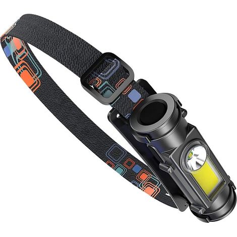 Linterna Frontal LED,USB Recargable Linterna de Cabeza 850 Lúmenes Luz Frontal IPX4 Imperméable Lampe de cabeza para correr/caminar/andar en Bicleta/pescar (1/5)