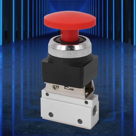 MOV-03EB Vanne mécanique à bouton champignon à filetage G1/8, vanne pneumatique bidirectionnelle (1/5)