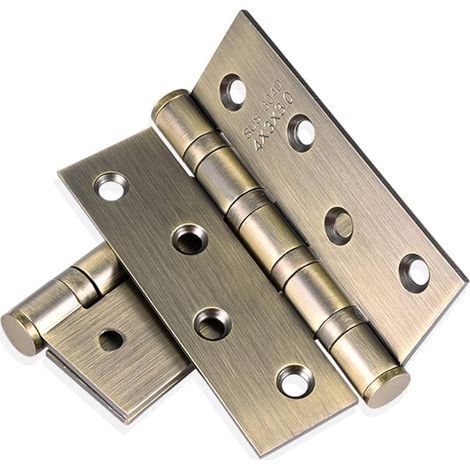 4 Stück 100 mm (4 Zoll) große Fensterbänder aus Edelstahl mit Schrauben für Schranktüren, Antikbronze (1/5)