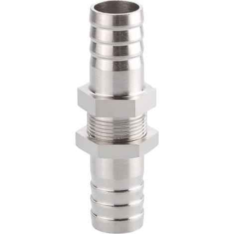 Raccord cannelé en laiton 1/2", filetage femelle, épisseur de métaux, barbillons, raccord tuyau, connecteur adaptateur pour air, eau, huile (épaisseur 8 mm) Pagode 14 Mm Argent (1/5)
