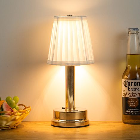 Lampe de table LED rechargeable de décoration USB pour chambre à coucher, salon, lampe de bureau à intensité variable, 3 températures de couleur (1/5)