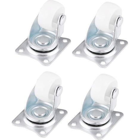 4 pezzi di rotelle pivotanti universali, ruote girevoli da 25 mm, rotelle pesanti silenziose per sedie, piccoli carrelli e valigie (1/5)