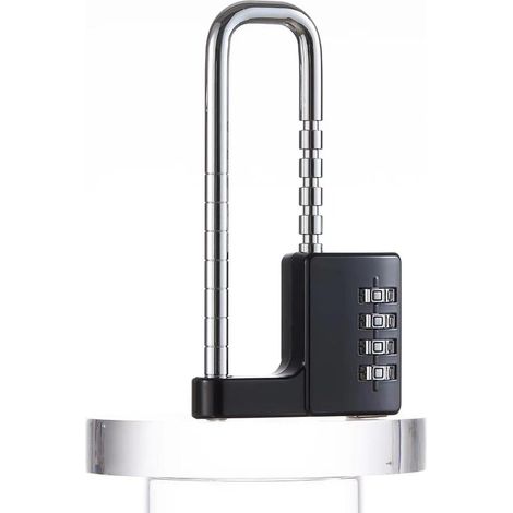 Cadenas à combinaison à 4 chiffres de 0,9 cm de long - Étanche - Pour casier d'école, casier de gym, moraillon de rangement, clôture, portail, glacière, étui (noir, 1 pièce)