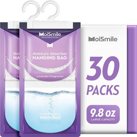 Absorbeurs d'humidité suspendus parfum lavande lot de 30 pour placard voiture salle de bain (1/5)