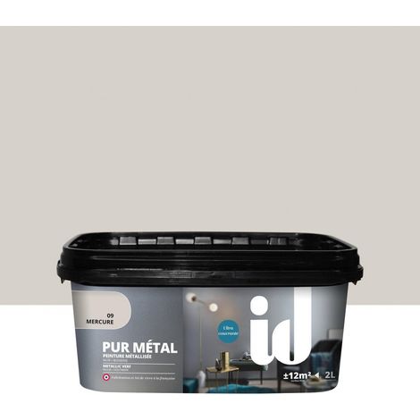 pittura decorativa lavabile metallica "pur metal" mercurio 2000 ml (1/3)