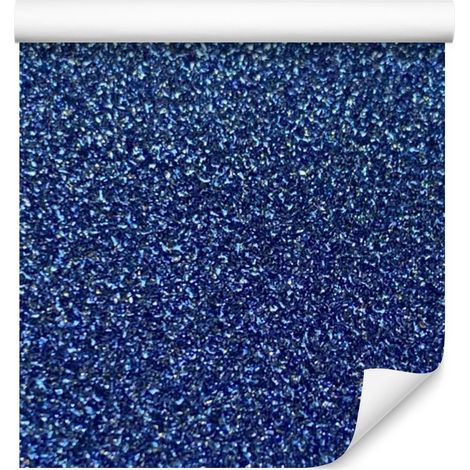 Papier peint à paillettes bleu et bleu marine pour salon et chambre 50x1000 cm (1/5)