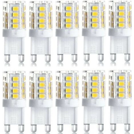 Lot de 10 Projecteur LED, ampoule LED G9, 5 W blanc chaud blanc froid, ampoules LED à économie d'énergie, ampoule halogène de rechange, AC 230 V non dimmable