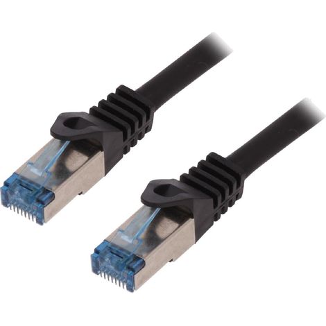 Cable reseau RJ45 male S-FTP Cat 6a noir- 2m
