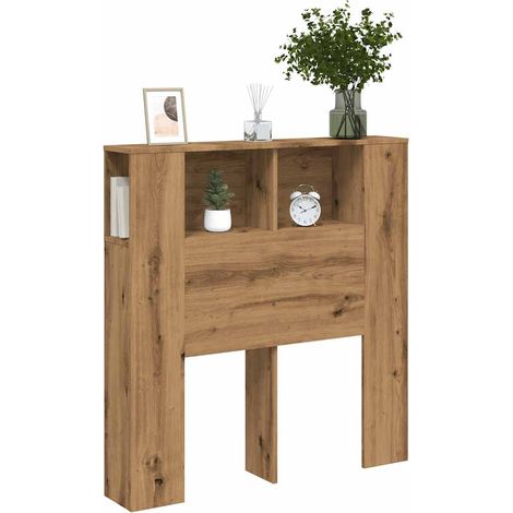 Cabecero armario madera ingeniería roble artisan 100x18,5x102,5cm vidaXL (1/5)
