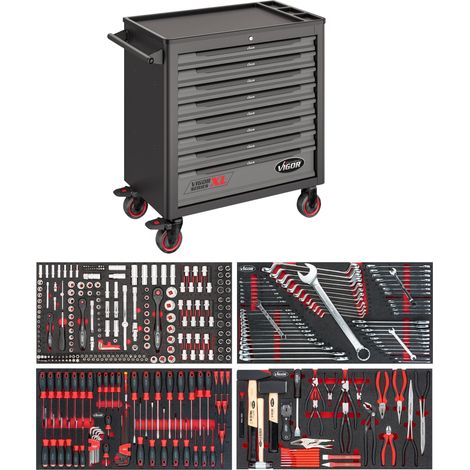 Vigor Servante d'atelier VIGOR 1000 XL avec assortiment - V4542 (1/4)