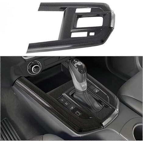 Garniture de pommeau de levier de vitesse automobile pour Isuzu D-Max 2021-2025, panneau de protection accessoire en fibre de carbone ( ) (1/5)