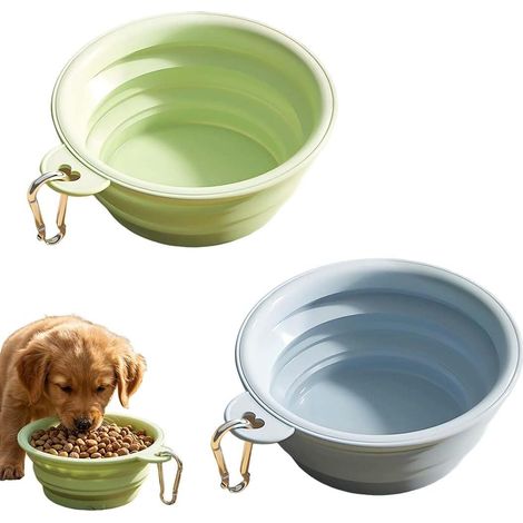 2 Pièces Gamelle Pliable Pour Chien Et Chat, Bol De Voyage Pliable, Gamelle Pliable Pour Animaux, Pour Randonnée, Voyage, Camping Et Promenade (1/5)