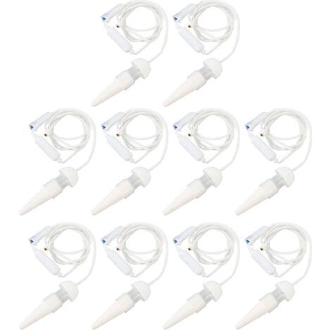 Sistema di irrigazione automatico - ideale per i viaggi, per innaffiare piante in vaso - 10 pezzi, bianco (1/4)