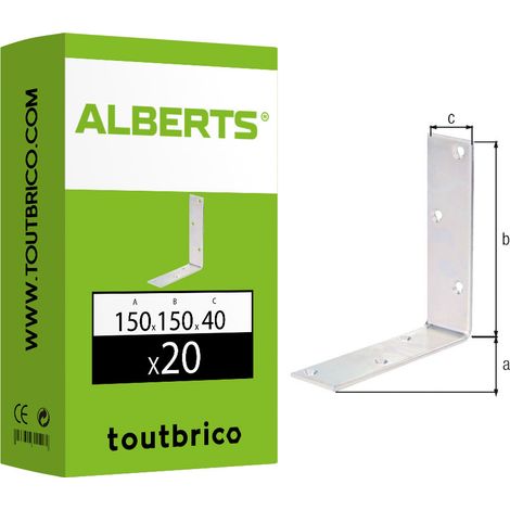 Equerre d'angle K2 150x150x40x5 mm (Par 20) (1/3)