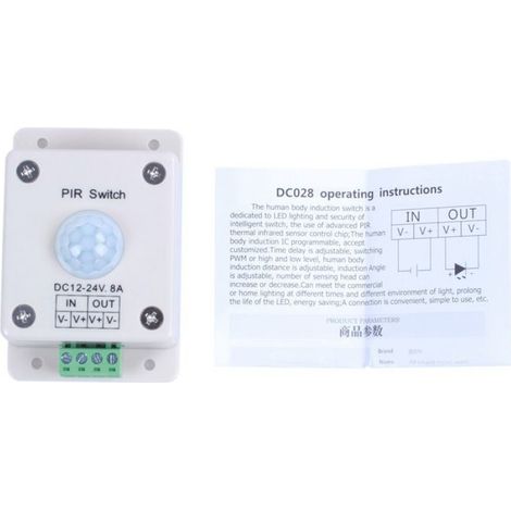 2X Éclairage à LED Commutateur de Capteur Activé Par Le Mouvement Commande de Lumière Passive 12 V CC (1/5)