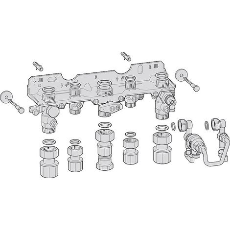 Bosch Montage-Anschlussplatte Nr. 1660 für Kombigeräte, 7738110553 (1/3)