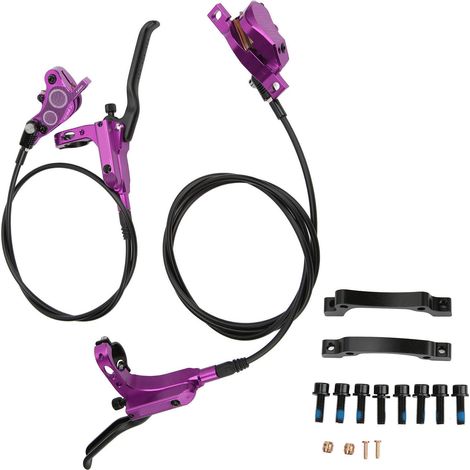 Frein à disque hydraulique VTT 4 pistons avant/arrière, frein à huile bilatéral CNC violet ZTTO (1/5)
