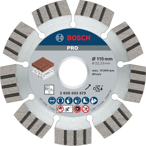 Bosch Diamond cutting discs PRO Abrasive Diamond Disc 115 x 22.23 mm 2608602679 (1/5)