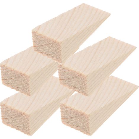 Lot de 5 butées de porte robustes en bois, cales triangulaires pratiques, butées de porte en bois résistantes, cales de porte pour usage domestique et commercial. Dimensions-25cm (1/4)