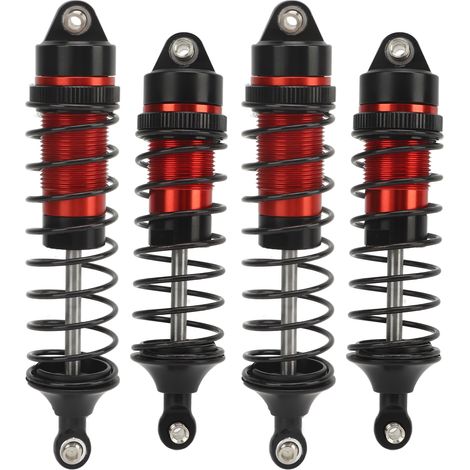 Amortisseurs avant et arrière en alliage d'aluminium haute résistance pour voiture RC Traxxas Slash 4x4 1/10 (rouge) (1/5)
