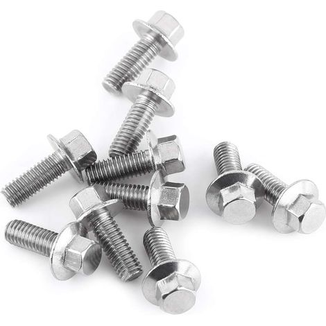 10pcs M8 304 Acier Inoxydable Hex Bride Vis Boulons Attaches(M820) (1/5)