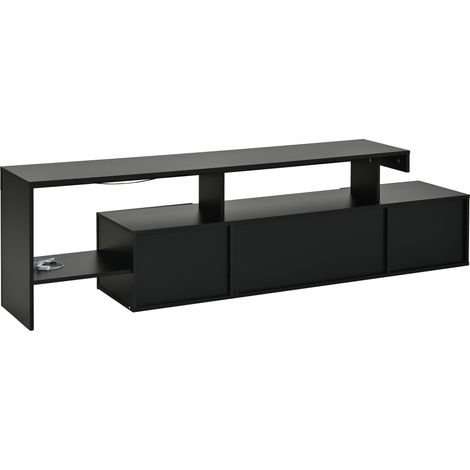 Mobile TV nero lucido con LED 192 x 37 x 53 cm per TV fino a 85 pollici MODENUIT (1/5)