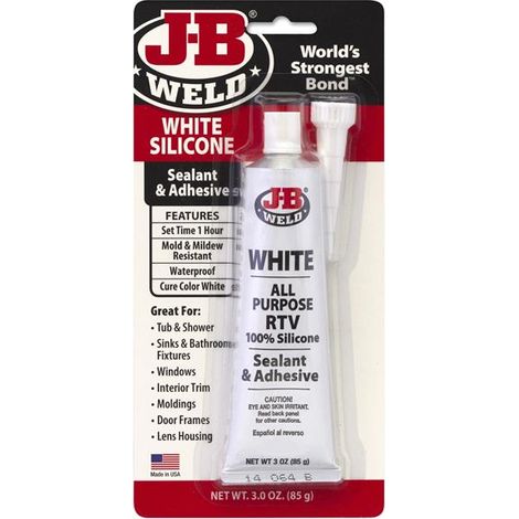 J-B Weld Silicone Sealant Adhesive 85g - Waterproof & Mold Resistant