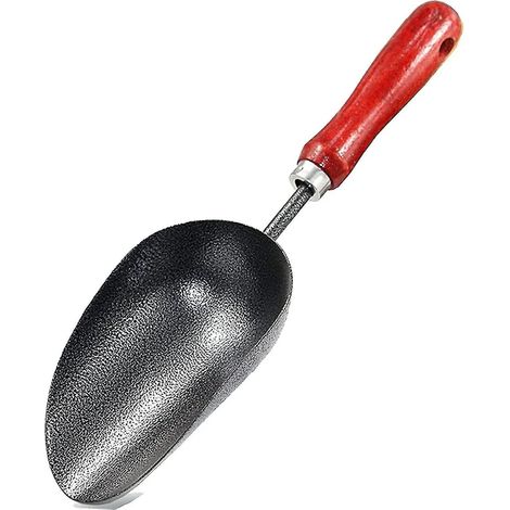 Pelle À Main Pour Jardinage - Acier Inoxydable - Manche En Bois - Pour Terre Et Compost - 1 Pièce (1/5)