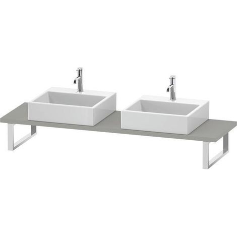 Console L-CUBE, épaisseur 30 mm, 2 découpes, blanc mat