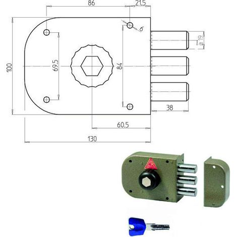 Serrure Sic.Semplice Sx Pompe 1600 Cr