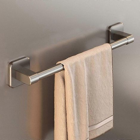 Barre porte-serviettes auto-adhésive, étagères de salle de bain sans perçage, nouvel organisateur de salle de bain, articles ménagers (1/5)