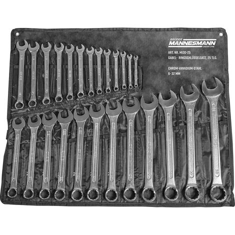 Set de clés polygonales à fourche 25 pièces 7-32 mm (Import Allemagne) (1/5)