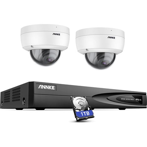 ANNKE 8 Channel NVR 3K IR Network Camera Security Camera System Audio Record H.265+ Color Night Vision IP67 CCTV Kit  2×Camera - 1TB HDD (1/5)