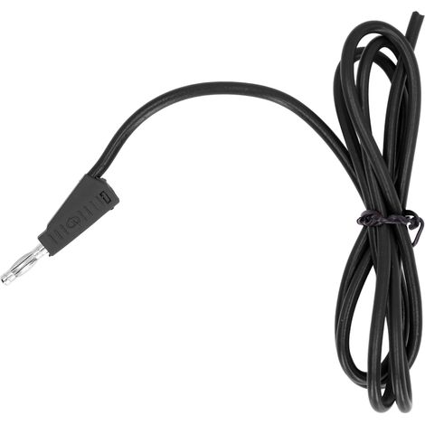Câble de test avec fiche banane 4mm noir, laiton, fil électrique PE pour testeur de tension, batterie camion, lot de 2 (1/5)