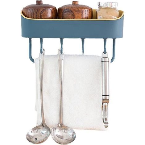zhan-Étagère de douche à ventouse, porte-savon, sans perçage, porte-brosse à dents réutilisable, amovible pour salle de bain (1/4)