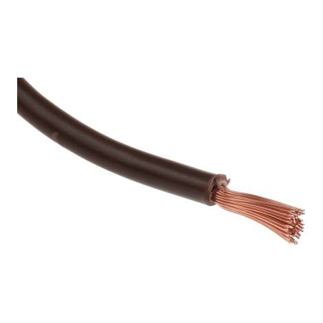 Hook Up Wire RS PRO, 2,5 mm², Marron, 14 AWG, 100m ( Prix pour Bobine de 100 Mètres )