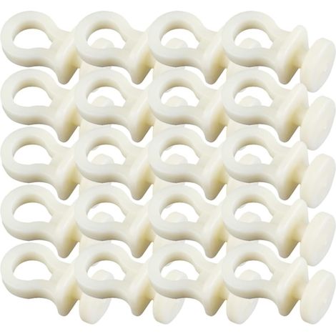 Pack de 50 Poulies de Guidage pour Rideau en Tissu en Plastique Beige Réutilisables Glissement Silencieux pour Placards et Chambres (1/5)