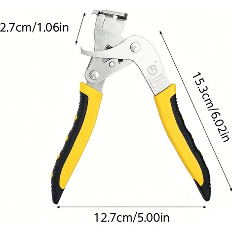 Pince à clipser les panneaux de porte de voiture jaune et noire, compacte et portable, pince à clips de voiture épaisse de 6 pouces