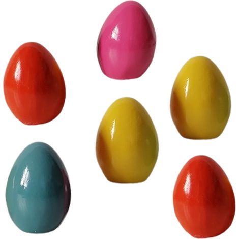 uova di pasqua in ceramica oggetti decorazioni addobbi pasquali per la casa idea regalo set da 6 colorati primavera H 7 (1/5)