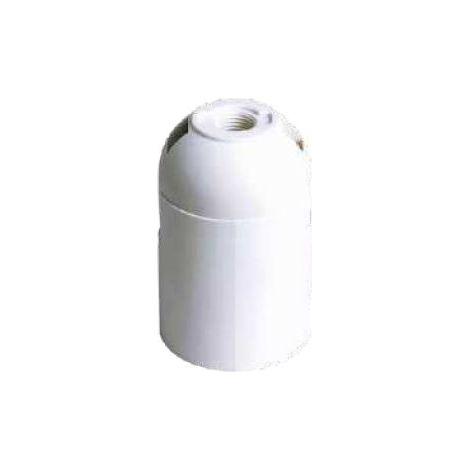 GSC 101530004 Glatter thermoplastischer Lampenhalter E27 Weiß