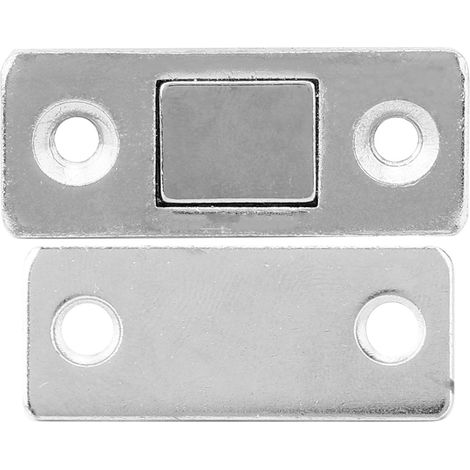 Lot de 10 aimants de porte coulissante en acier inoxydable pour placard (1/5)