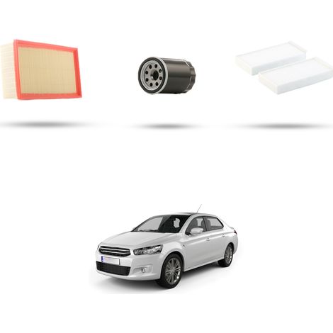 Kit tagliando 3 filtri compatibile con Citroen C-Elysee 1.2 PureTech 82 61KW dal 2018 (1/4)